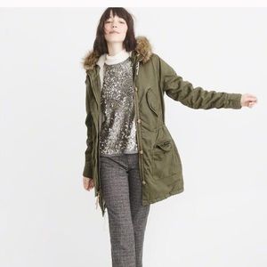 Abercrombie & Fitch Sherpa Military Parka